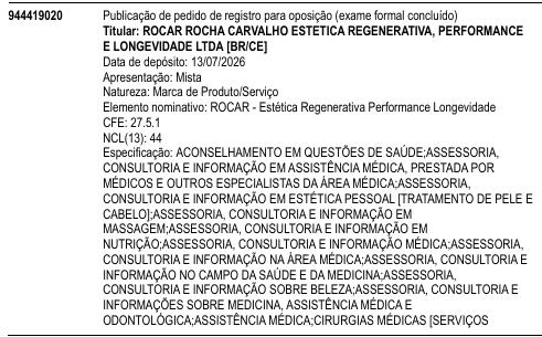ROCAR - Estética Regenerativa Performance Longevidade