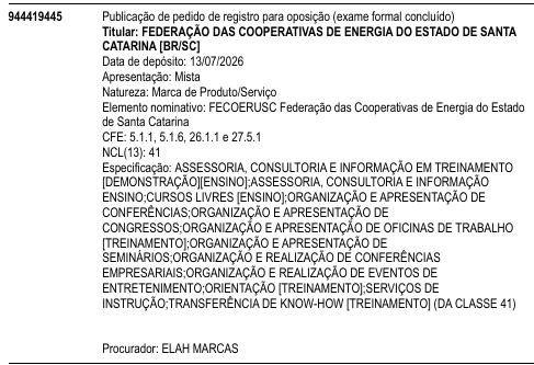 FECOERUSC Federação das Cooperativas de Energia do Estado de Santa Catarina