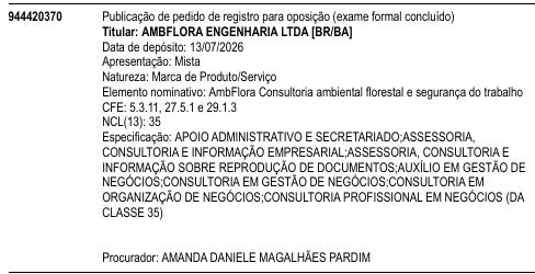 AmbFlora Consultoria ambiental florestal e segurança do trabalho