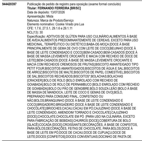 Cookie Virado pra Lua