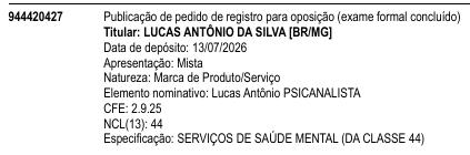 Lucas Antônio PSICANALISTA