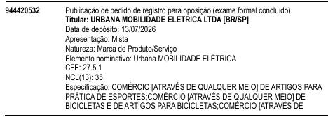 Urbana MOBILIDADE ELÉTRICA