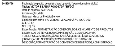 I VL VL HOJE. VL AMANHÃ. VL TODO DIA!!