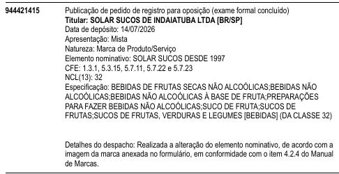 SOLAR SUCOS DESDE 1997