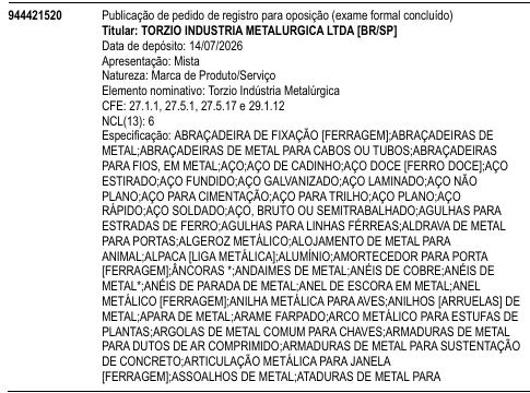 Torzio Indústria Metalúrgica