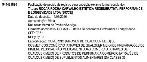 ROCAR - Estética Regenerativa Performance Longevidade