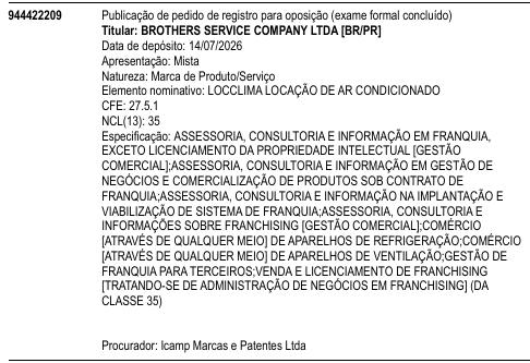 LOCCLIMA LOCAÇÃO DE AR CONDICIONADO