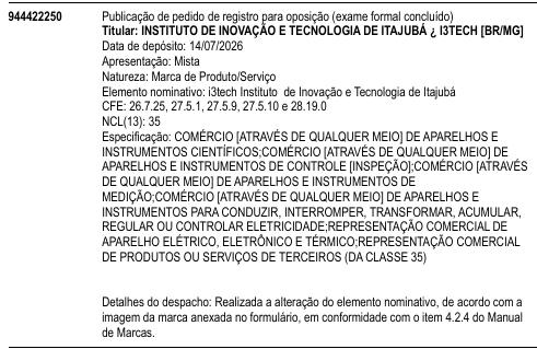 i3tech Instituto de Inovação e Tecnologia de Itajubá