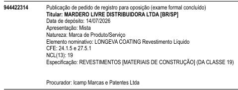 LONGEVA COATING Revestimento Líquido