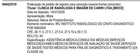 IRC INSTITUTO RADIOLÓGICO DO CRATO DIAGNÓSTICO POR IMAGEM