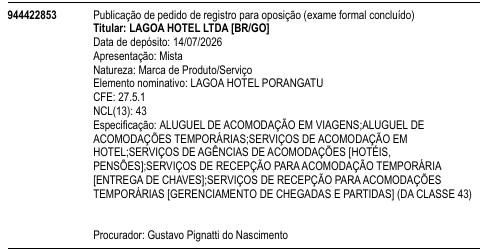 LAGOA HOTEL PORANGATU