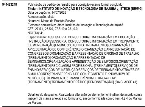 i3tech Instituto de Inovação e Tecnologia de Itajubá