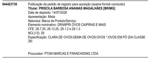 GRANPRI OVOS CAIPIRAS E MAIS