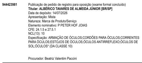P PETER HOF JOIAS