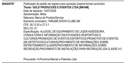 TARUMÃ SHOW CLUBE AM