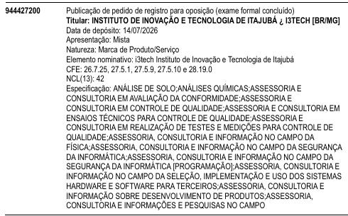i3tech Instituto de Inovação e Tecnologia de Itajubá