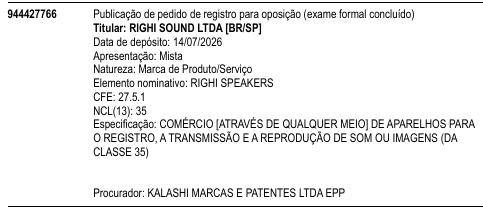 RIGHI SPEAKERS