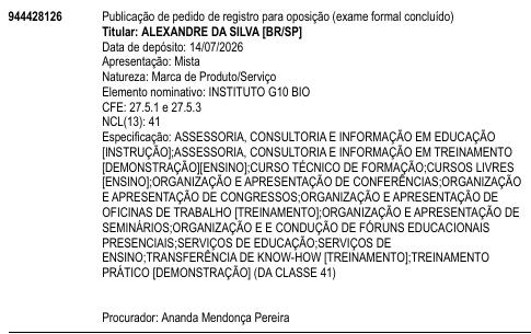 INSTITUTO G10 BIO