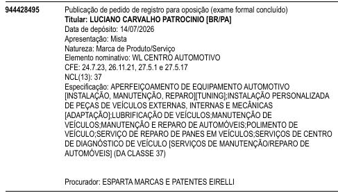 WL CENTRO AUTOMOTIVO
