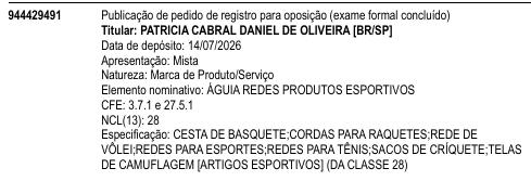 ÁGUIA REDES PRODUTOS ESPORTIVOS