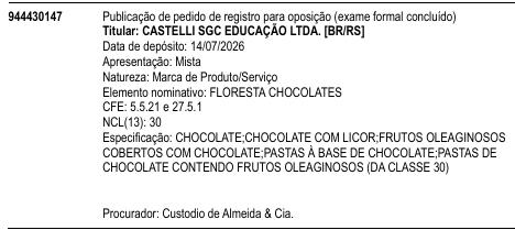FLORESTA CHOCOLATES