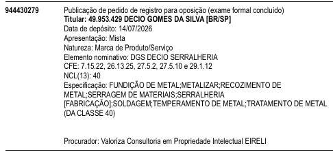 DGS DECIO SERRALHERIA