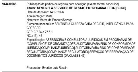 SENTINELA CLAREZA PARA DECIDIR, INTELIGÊNCIA PARA CRESCER
