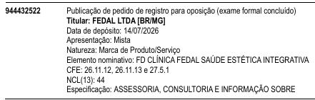 FD CLÍNICA FEDAL SAÚDE ESTÉTICA INTEGRATIVA