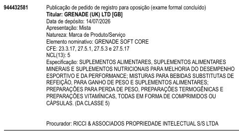 GRENADE SOFT CORE