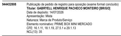 PRIME BOX MINI MERCADO