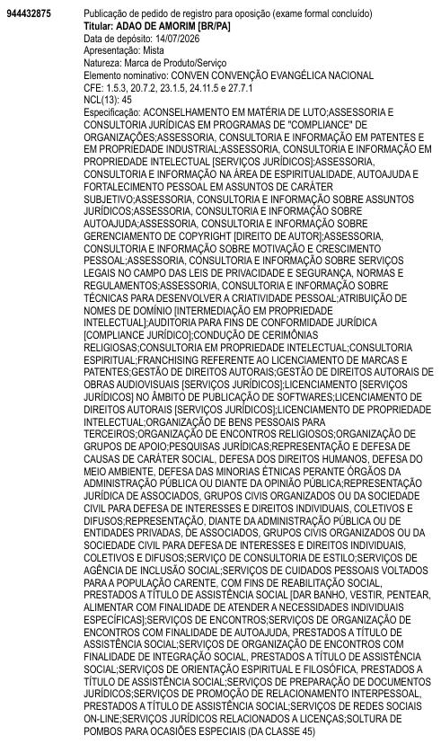 CONVEN CONVENÇÃO EVANGÉLICA NACIONAL