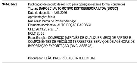 AUTO PEÇAS DAROSCI
