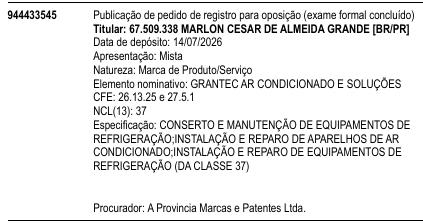 GRANTEC AR CONDICIONADO E SOLUÇÕES