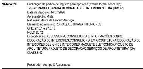 RB RAQUEL BRAGA INTERIORES