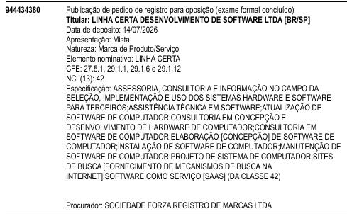 LINHA CERTA