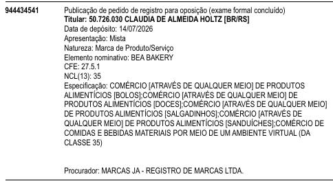 BEA BAKERY
