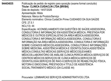 Clínica CuidaClin Prime CUIDANDO DA SUA SAÚDE