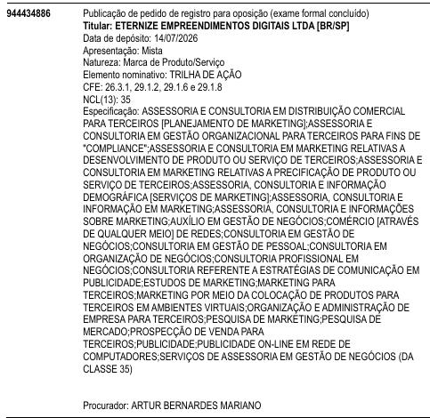 TRILHA DE AÇÃO