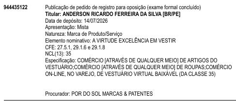 A VIRTUDE EXCELÊNCIA EM VESTIR