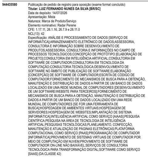 Radar Perene