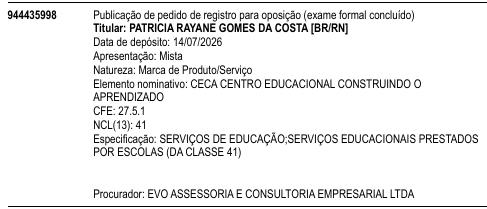 CECA CENTRO EDUCACIONAL CONSTRUINDO O APRENDIZADO