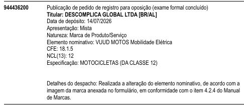 VUUD MOTOS Mobilidade Elétrica