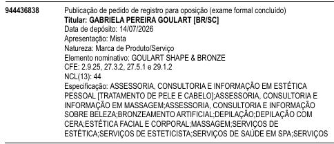 GOULART SHAPE & BRONZE