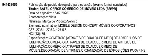 MOBILE DESIGN CONCEPT MÓVEIS CORPORATIVOS