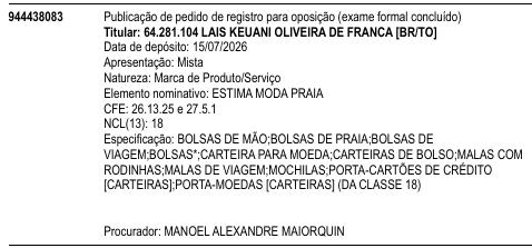 ESTIMA MODA PRAIA