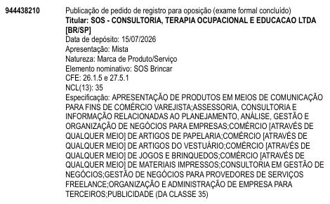 SOS Brincar