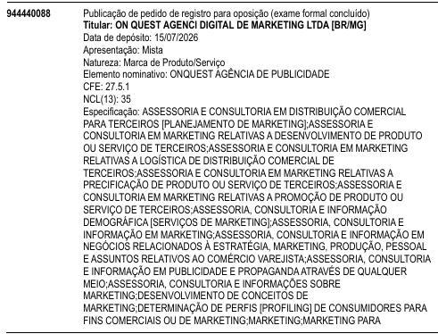 ONQUEST AGÊNCIA DE PUBLICIDADE