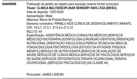 PIPABLU KIDS CLÍNICA DE DESENVOLVIMENTO INFANTIL