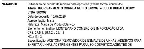MONTEVIANO COMERCIO E IMPORTAÇÃO LTDA