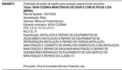NOVA COZINHA